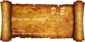 Drexler Elmó névjegykártya